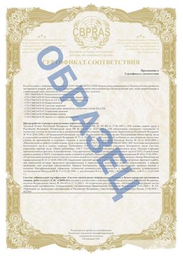 Образец Приложение к СТО 01.064.00220722.2-2020 Карабаш Сертификат СТО 01.064.00220722.2-2020 